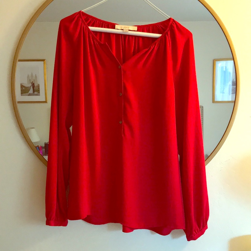 LOFT red blouse
